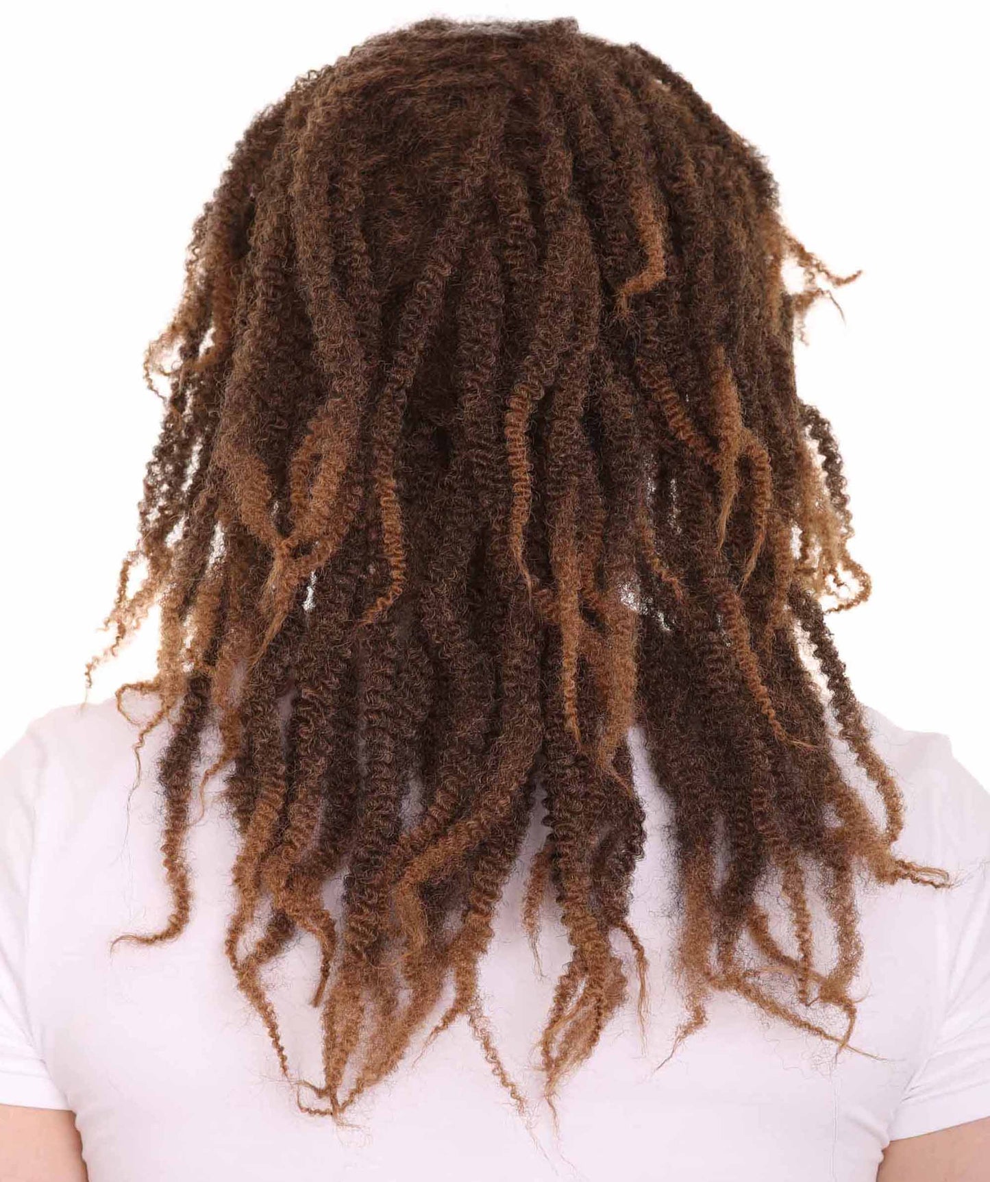 Rasta Men's Wig | Brown Fancy Halloween Wig | Premium Breathable Capless Cap