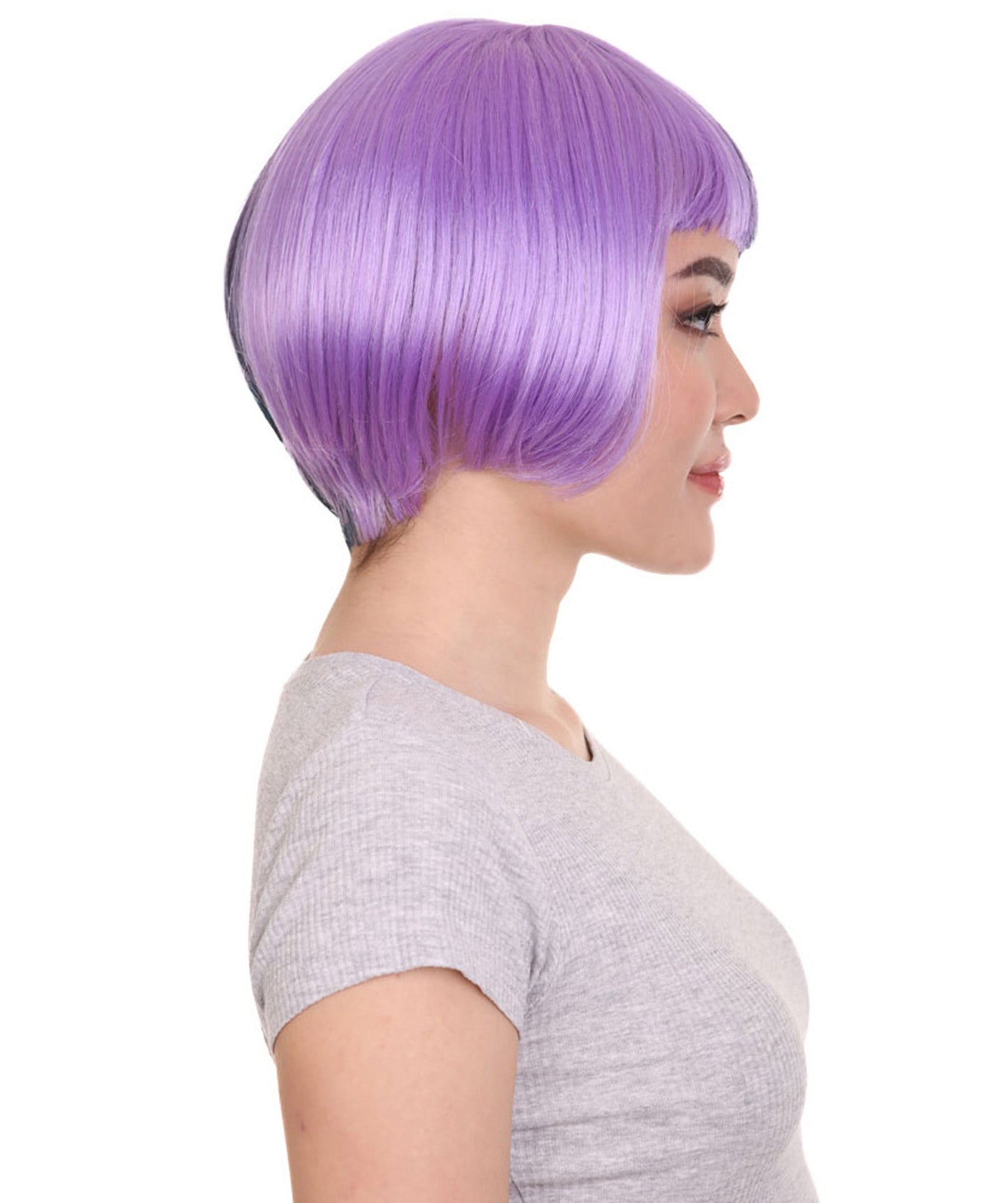 Purple & Black Two-tone Short Bob Wig