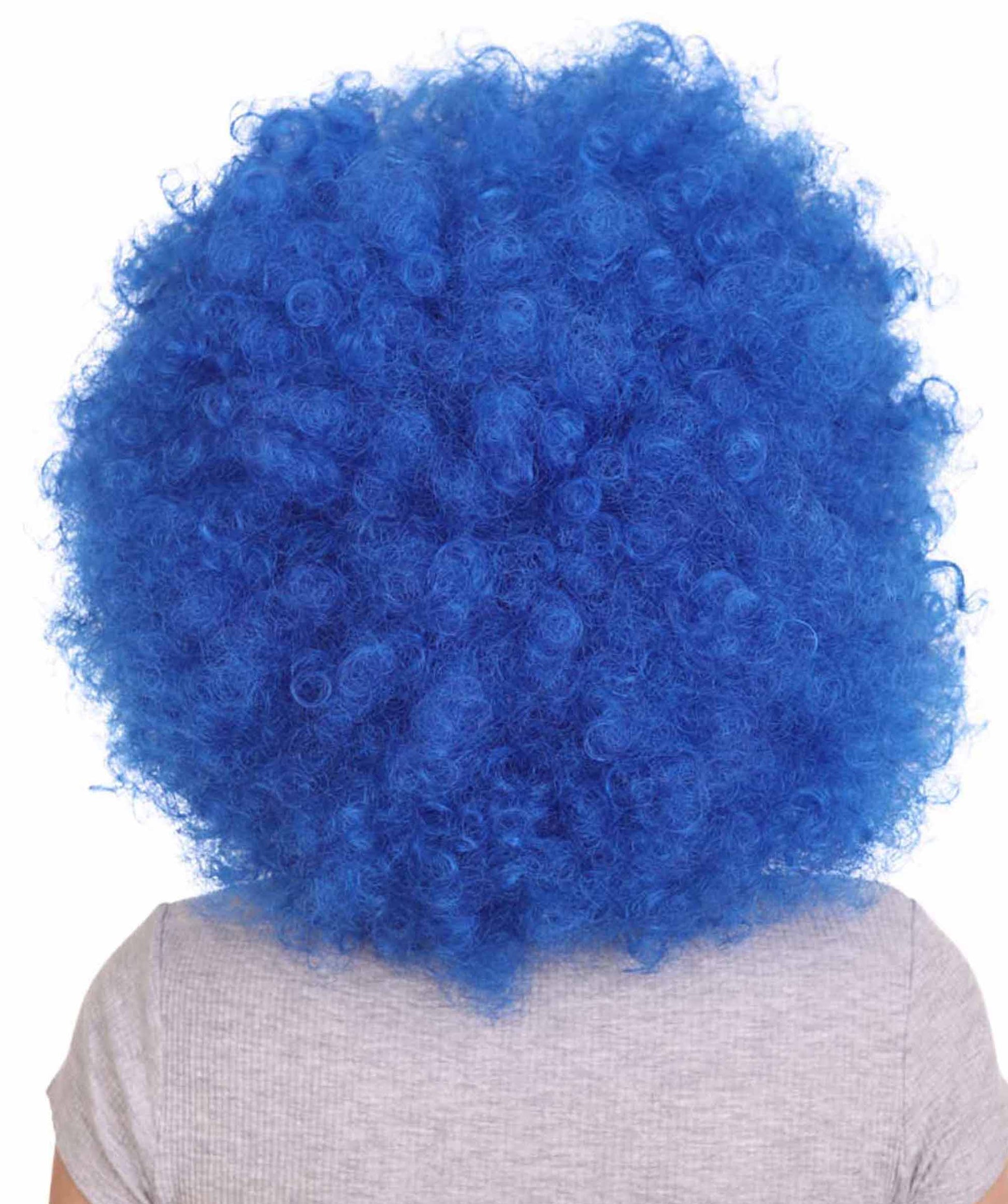 Blue short afro wigs