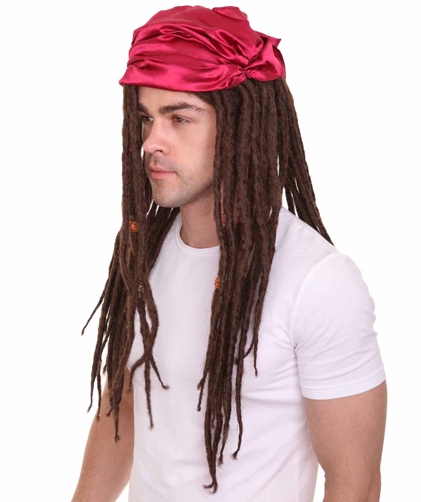 Buccaneer Braided Mens Wig | Fancy Halloween Wig | Premium Breathable Capless Cap