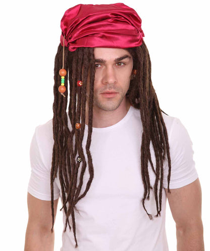 Buccaneer Braided Mens Wig | Fancy Halloween Wig | Premium Breathable Capless Cap