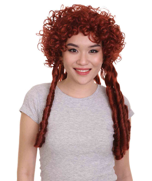 Renaissance Lady Red Colonial Wig