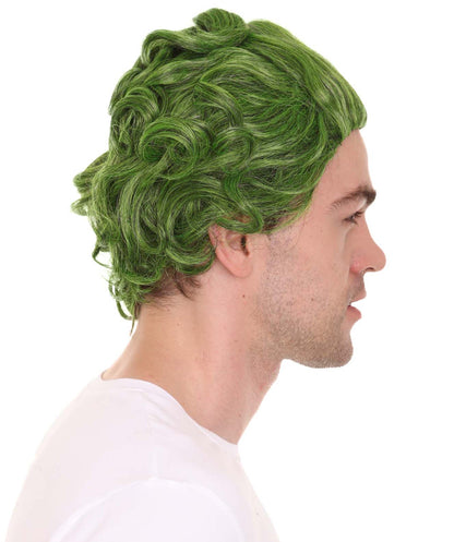 Green Mens Wig | Movie Fancy Halloween Wig | Premium Breathable Capless Cap