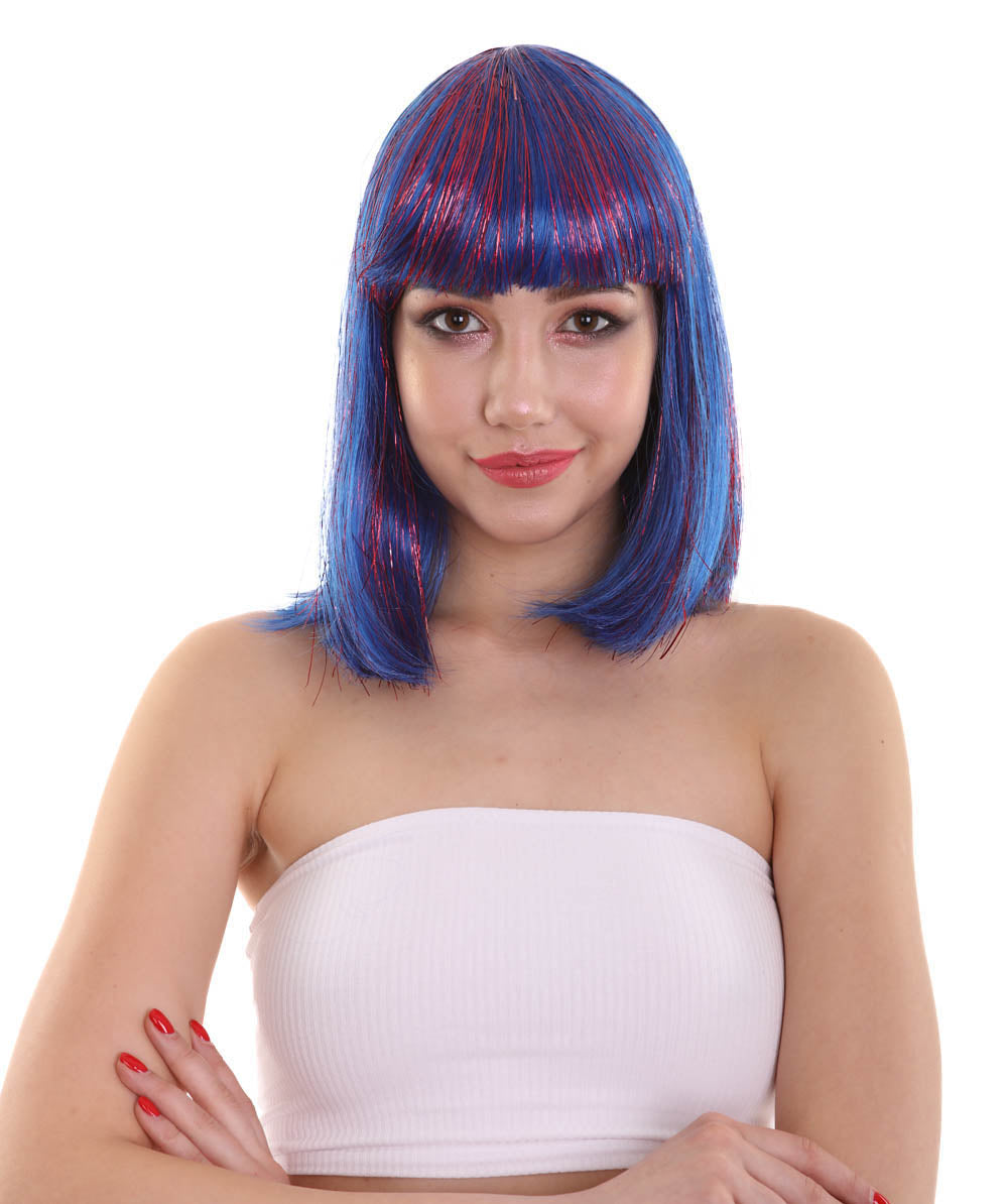  Blue Tinsel wig