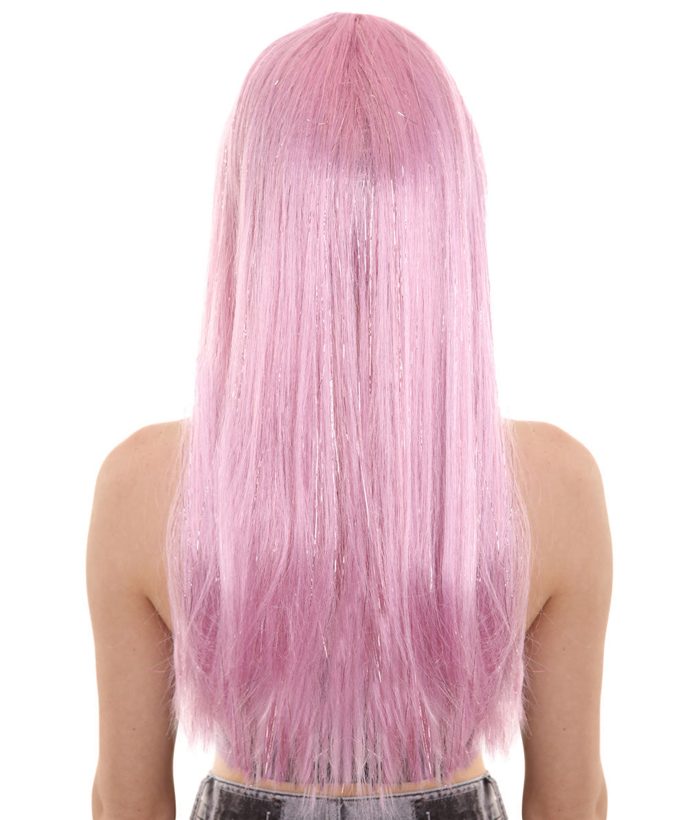 Tinsel Long Pink Wig