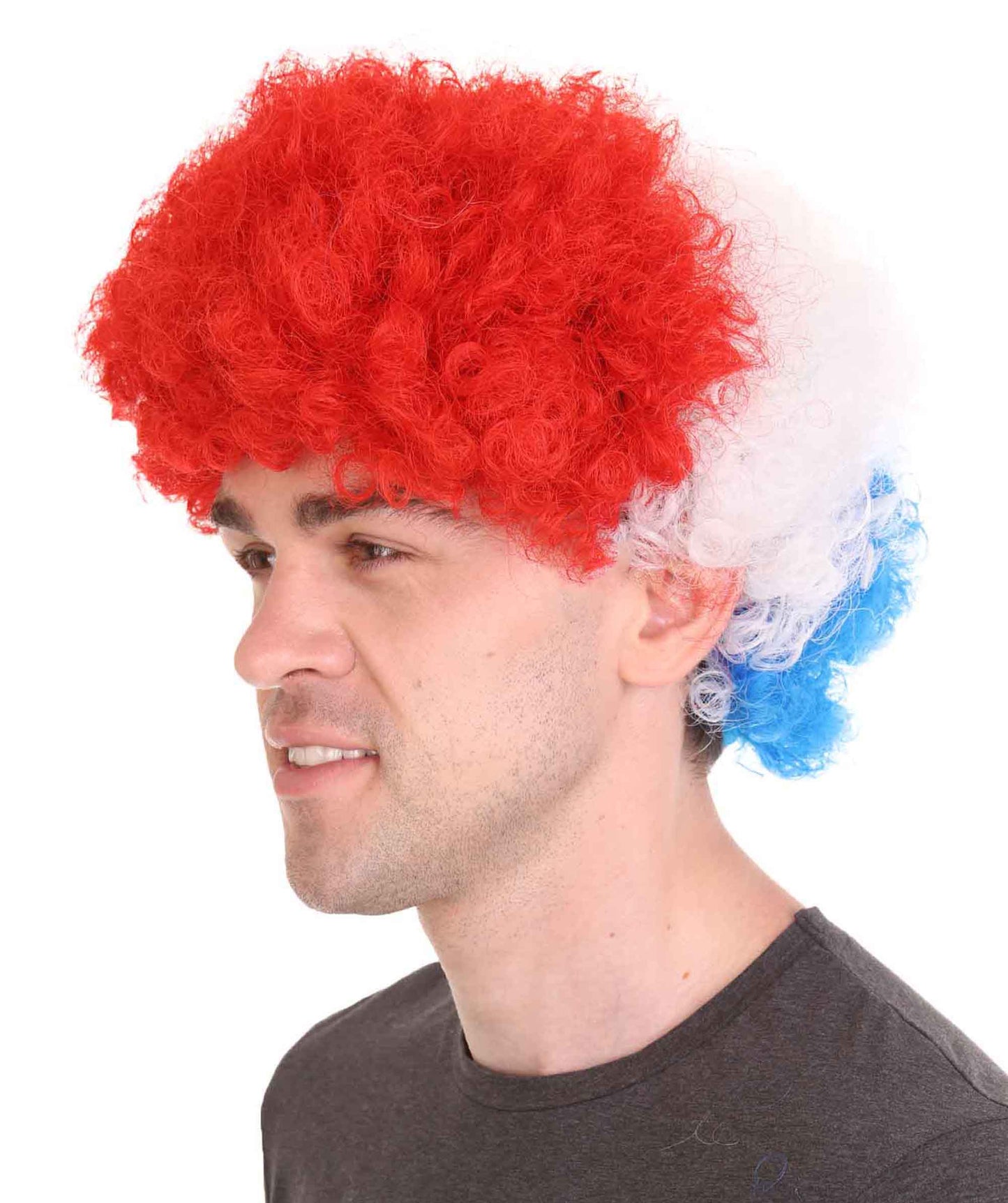 Croatia Sport Afro Fun Wig 