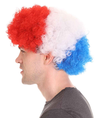 Croatia Sport Afro Fun Wig 