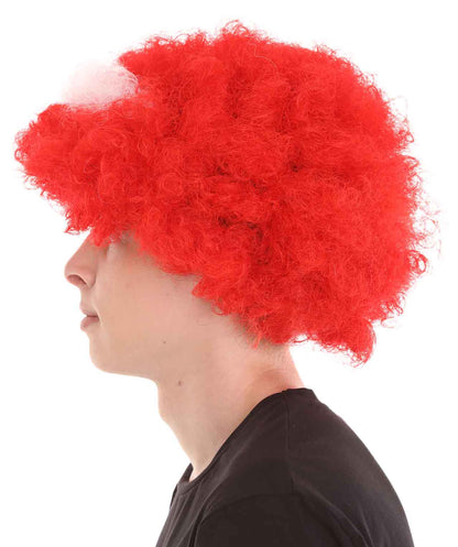 Denmark Flag Sport Afro Wig