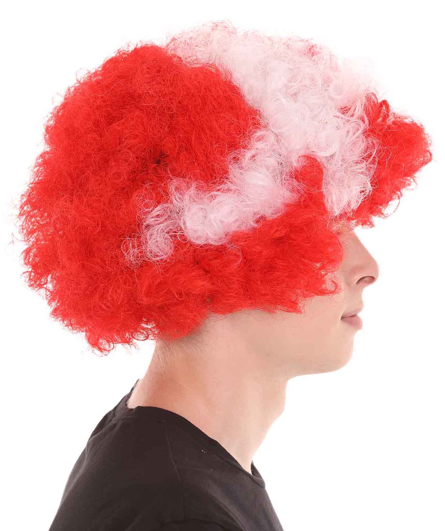 Denmark Flag Sport Afro Wig