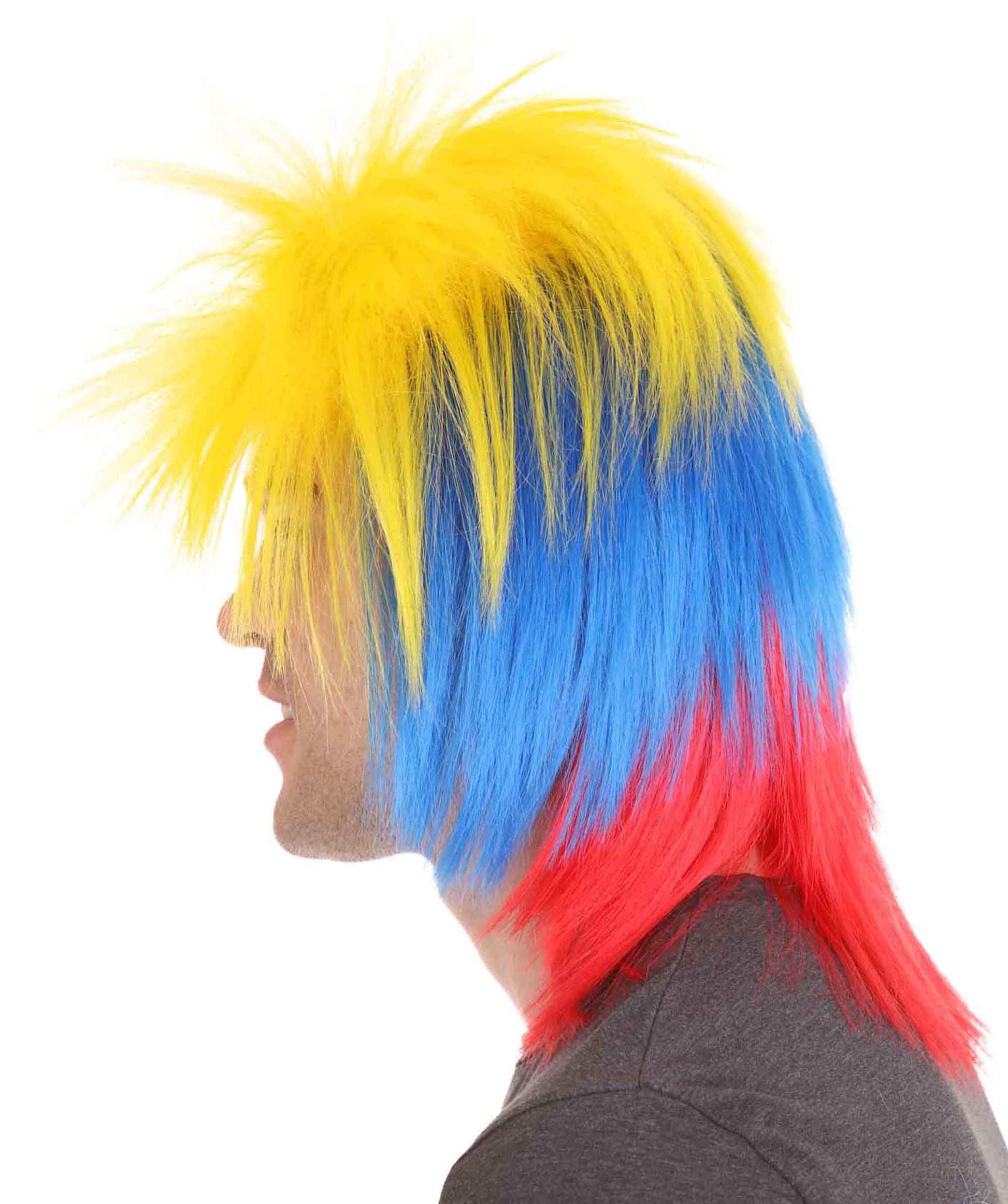 Colombia Flag Sport Wigs