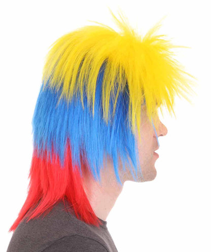 Colombia Flag Sport Wigs