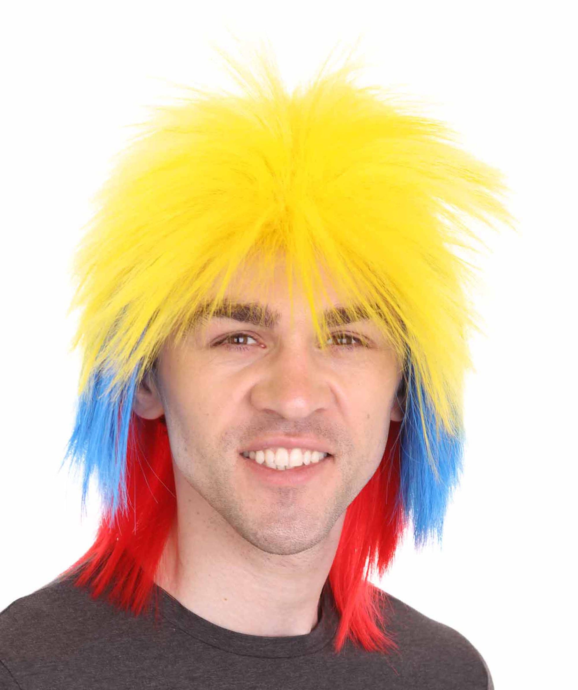 Colombia Flag Sport Wigs