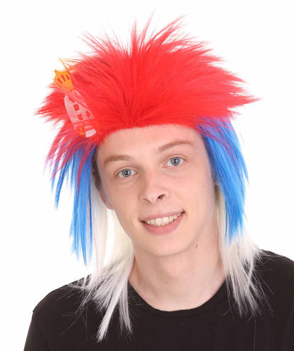 Serbia Flag Sport Wigs