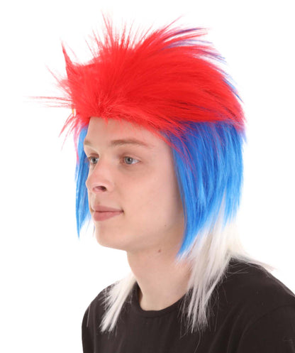 Serbia Flag Sport Wigs