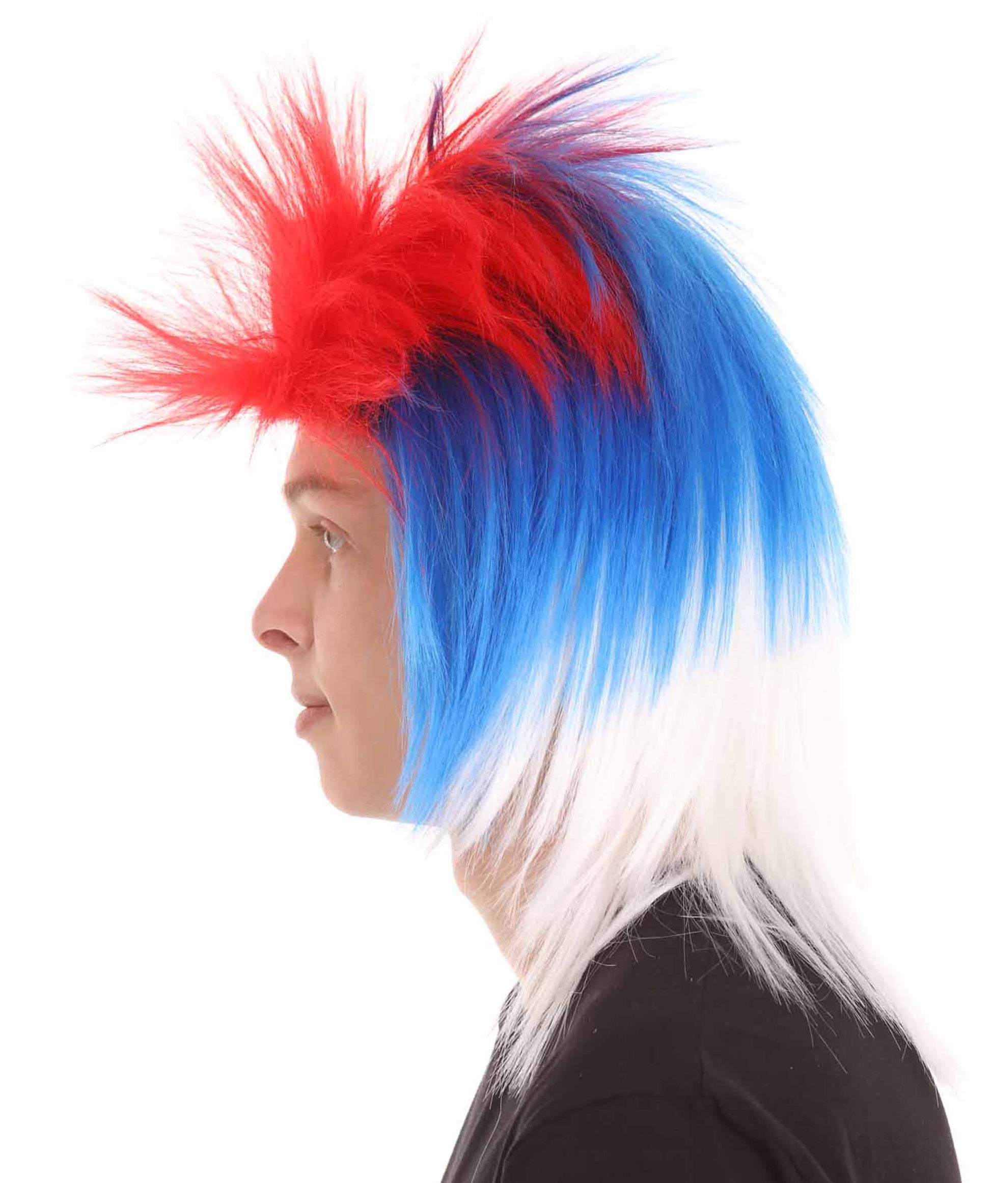 Serbia Flag Sport Wigs