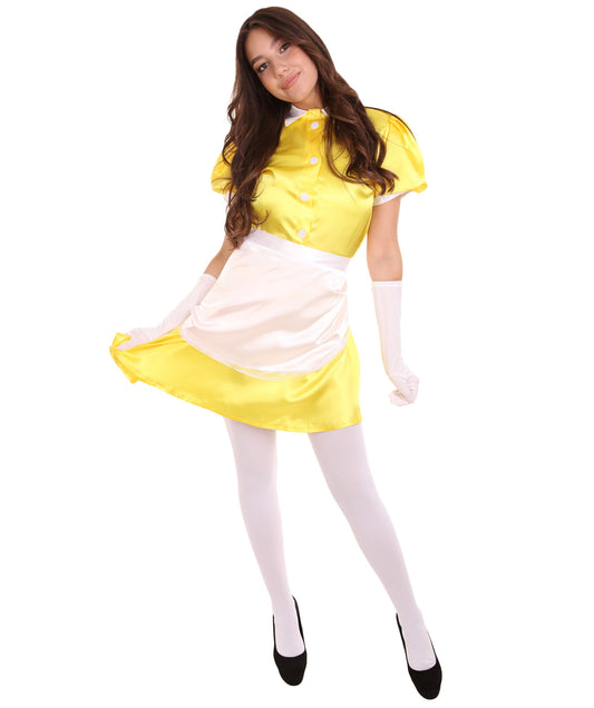 French Maid Yellow CostumeFrench Maid Yellow Costume