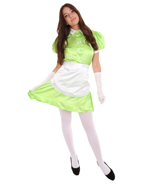 Lime Maid Uniform Costume 