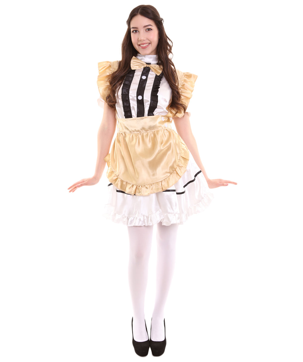 French Maid Gold Uniform Costume