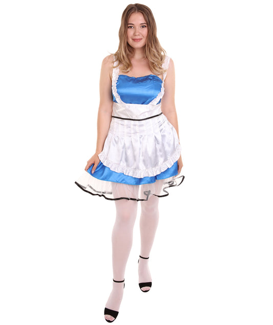 Sexy Royal Blue French Maid Costume 