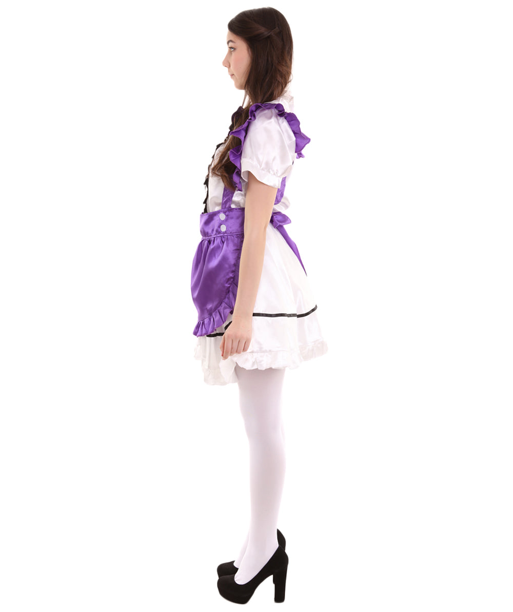 French Maid Purple Costume