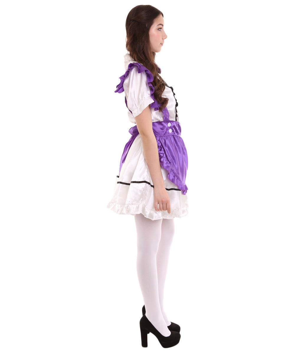 French Maid Purple Costume