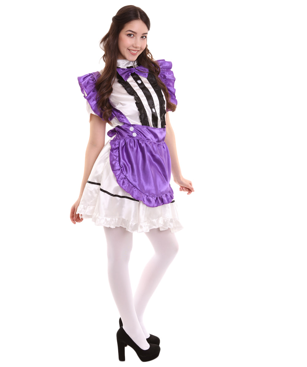 French Maid Purple Costume