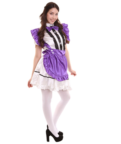 French Maid Purple Costume