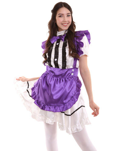 French Maid Purple Costume