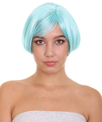 Anime Manga Womens Wig | Blue Fancy TV/Movie Wigs | Premium Breathable Capless Cap