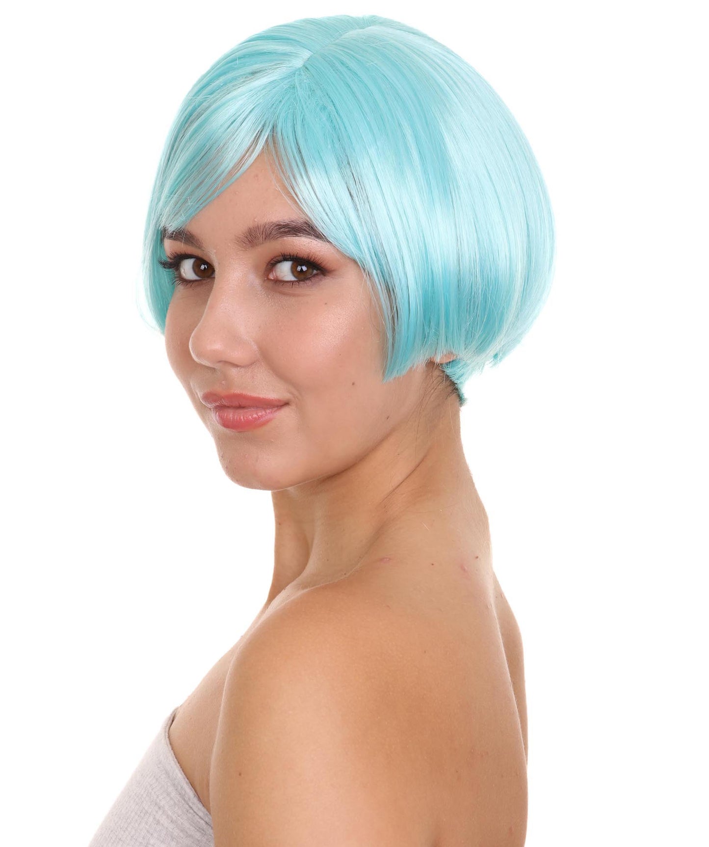 Anime Manga Womens Wig | Blue Fancy TV/Movie Wigs | Premium Breathable Capless Cap