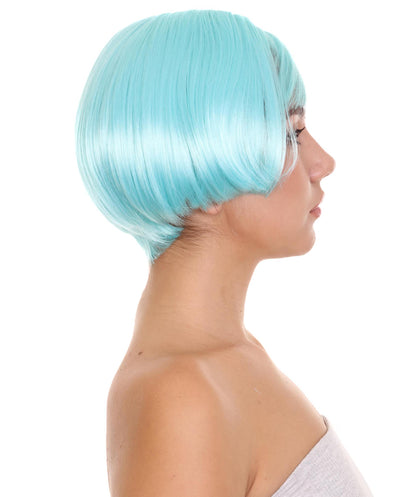 Anime Manga Womens Wig | Blue Fancy TV/Movie Wigs | Premium Breathable Capless Cap