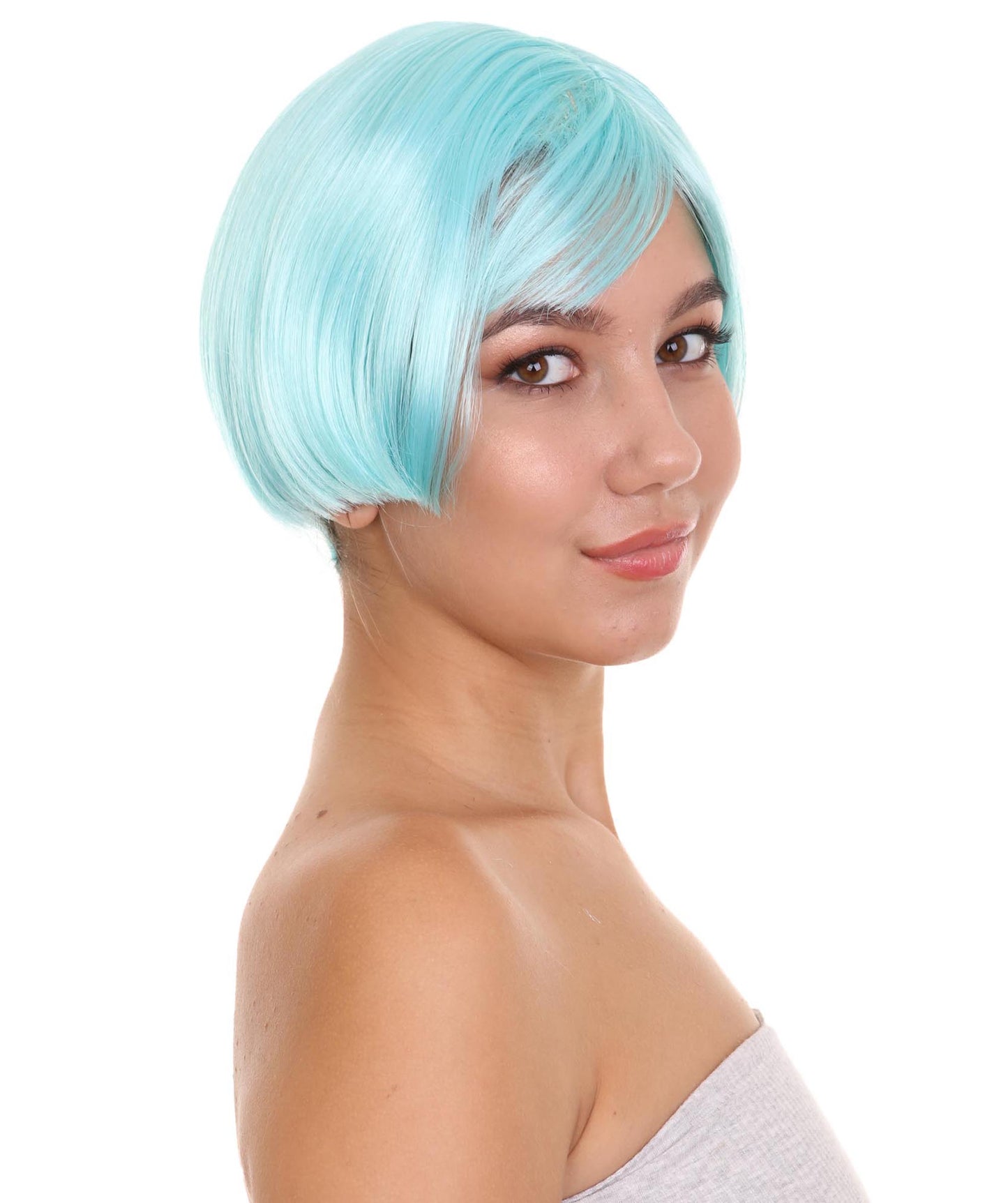 Anime Manga Womens Wig | Blue Fancy TV/Movie Wigs | Premium Breathable Capless Cap