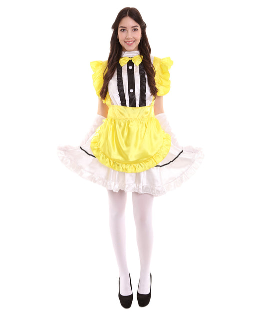 yellow maid outfit