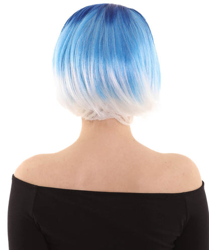 Blue Color Mid Ombre Wig