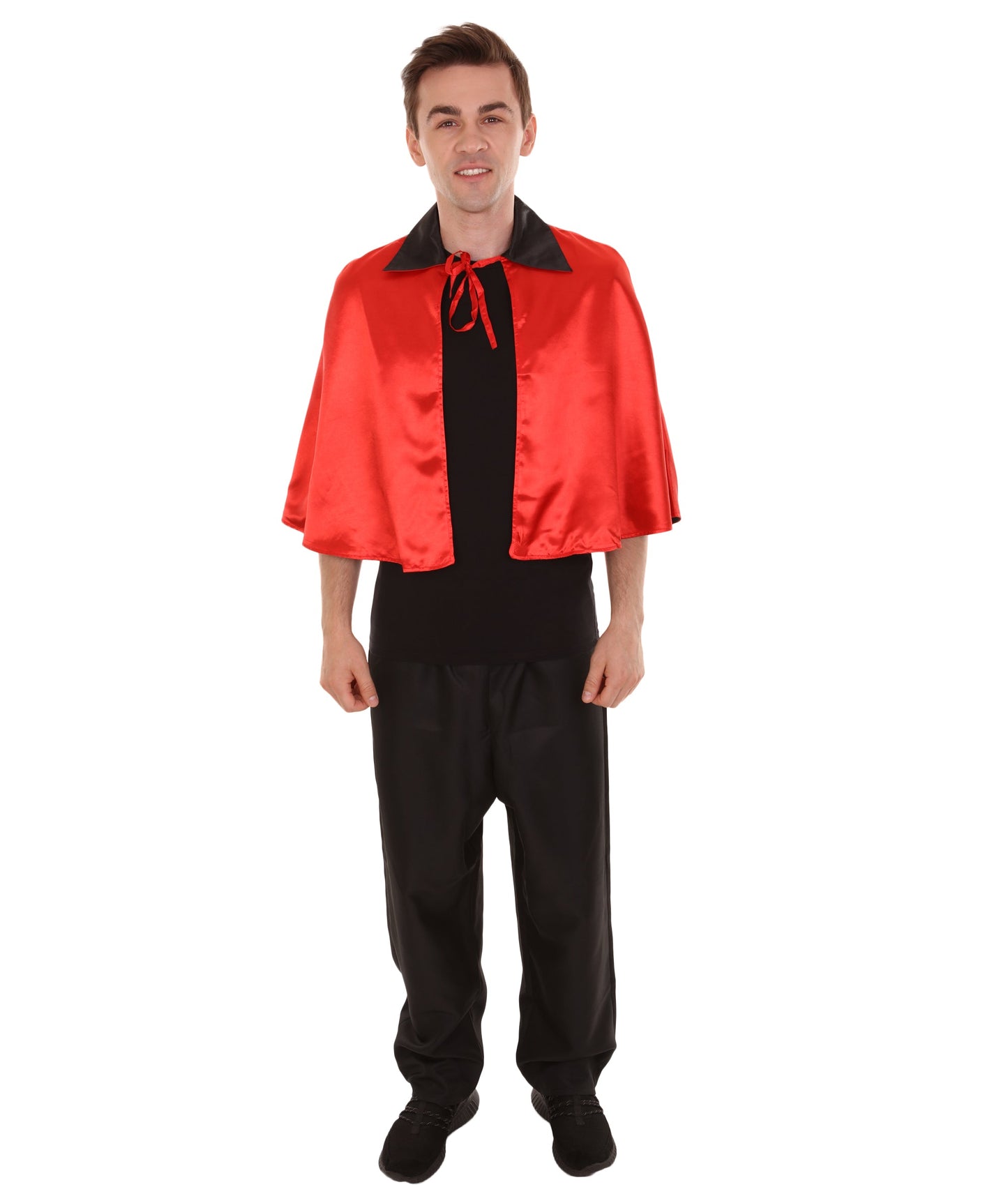 Adult Men's Vampire Cape Costume | Red & Black Halloween Costume