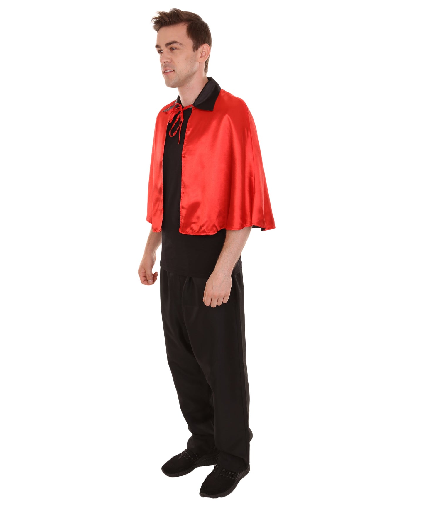 Adult Men's Vampire Cape Costume | Red & Black Halloween Costume