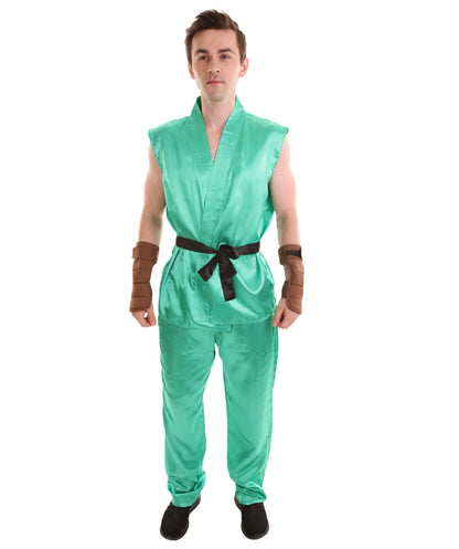 Green Men's Karate Fancy Costume