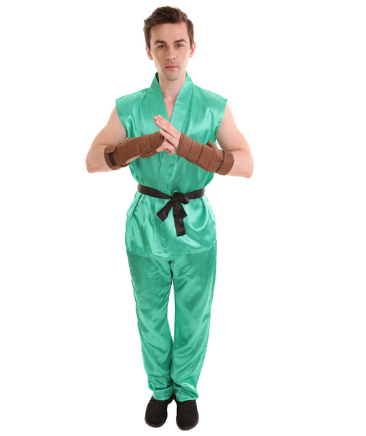 Green Men's Karate Fancy Costume