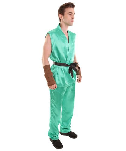 Green Men's Karate Fancy Costume