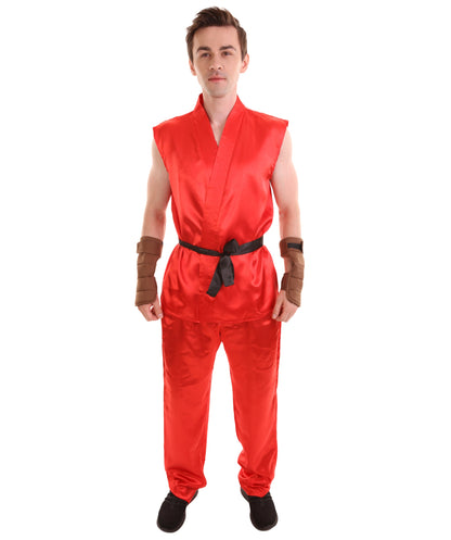 Red Men's Karate Fancy Costume