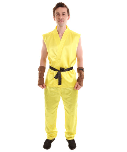 Yellow Men's Karate Fancy Costume