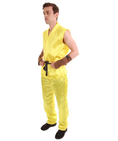 Yellow Men's Karate Fancy Costume