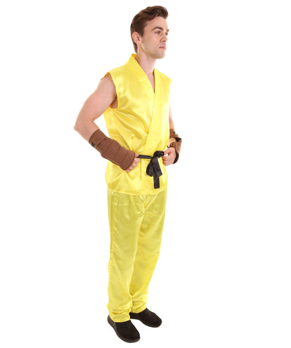 Yellow Men's Karate Fancy Costume