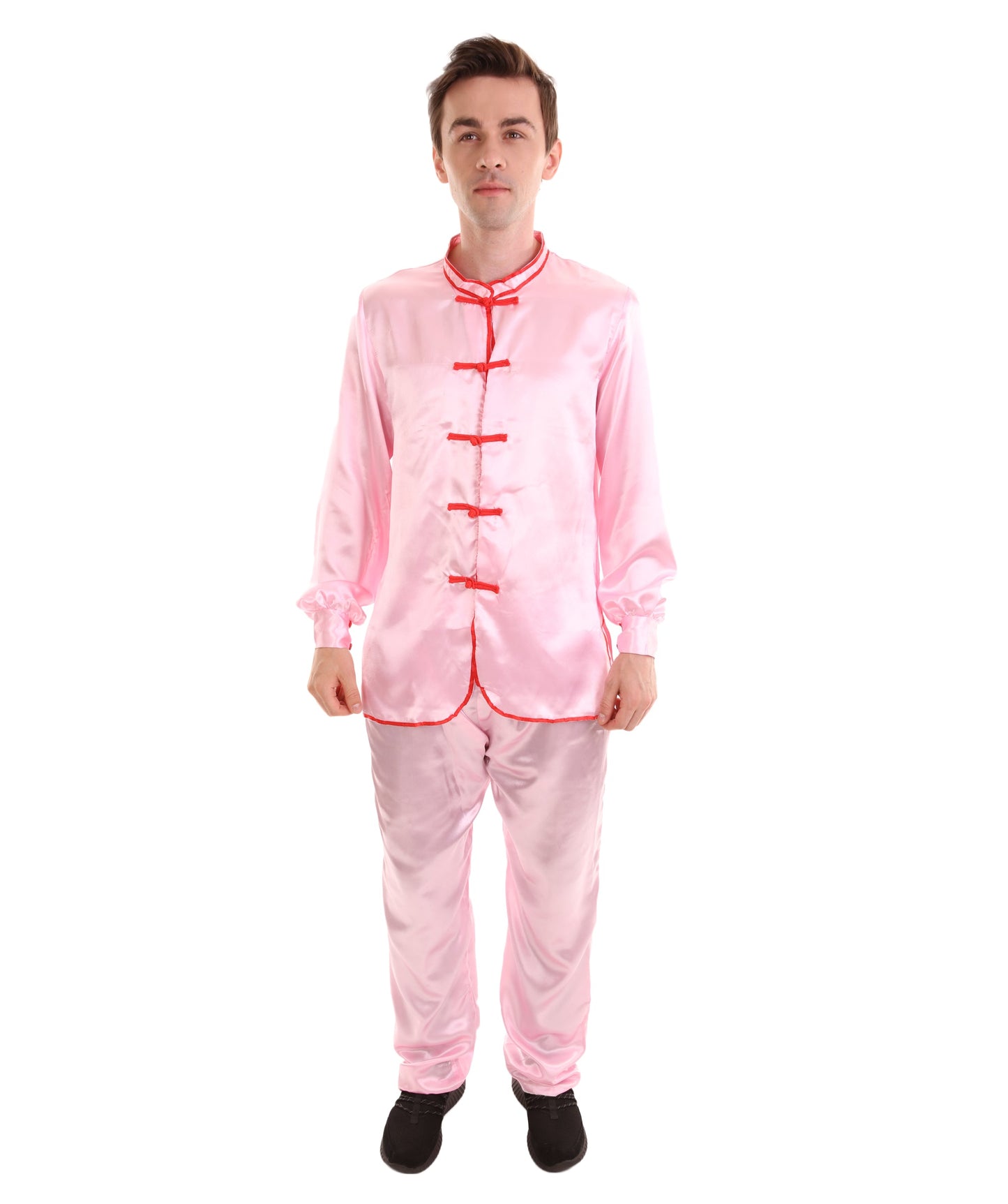 Light Pink Chinese Traditional Kung Fu Costume