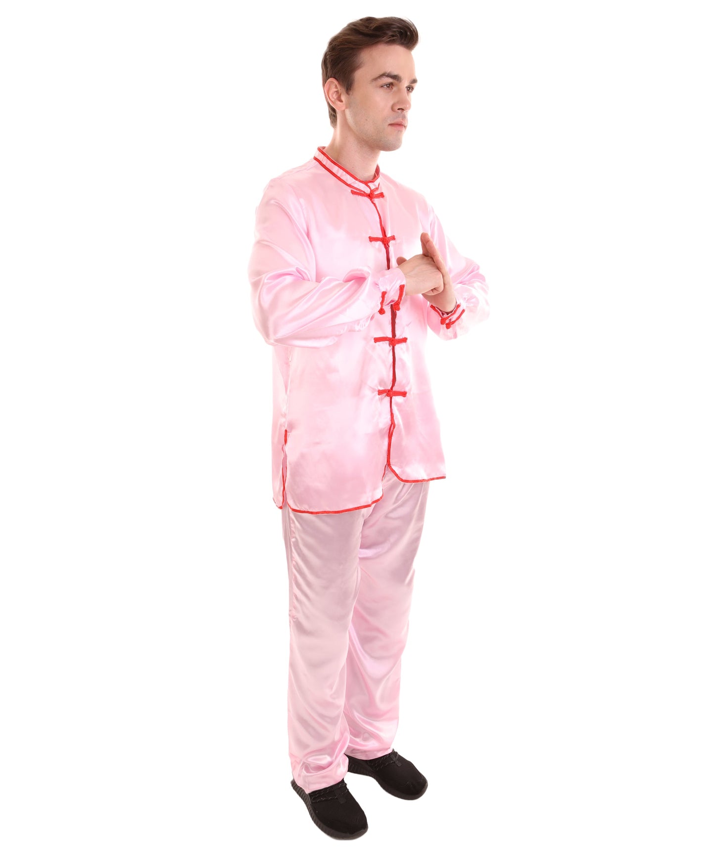 Light Pink Chinese Traditional Kung Fu Costume