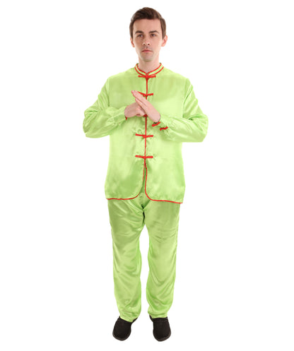 Lime Green Chinese Traditional Kung Fu Costume