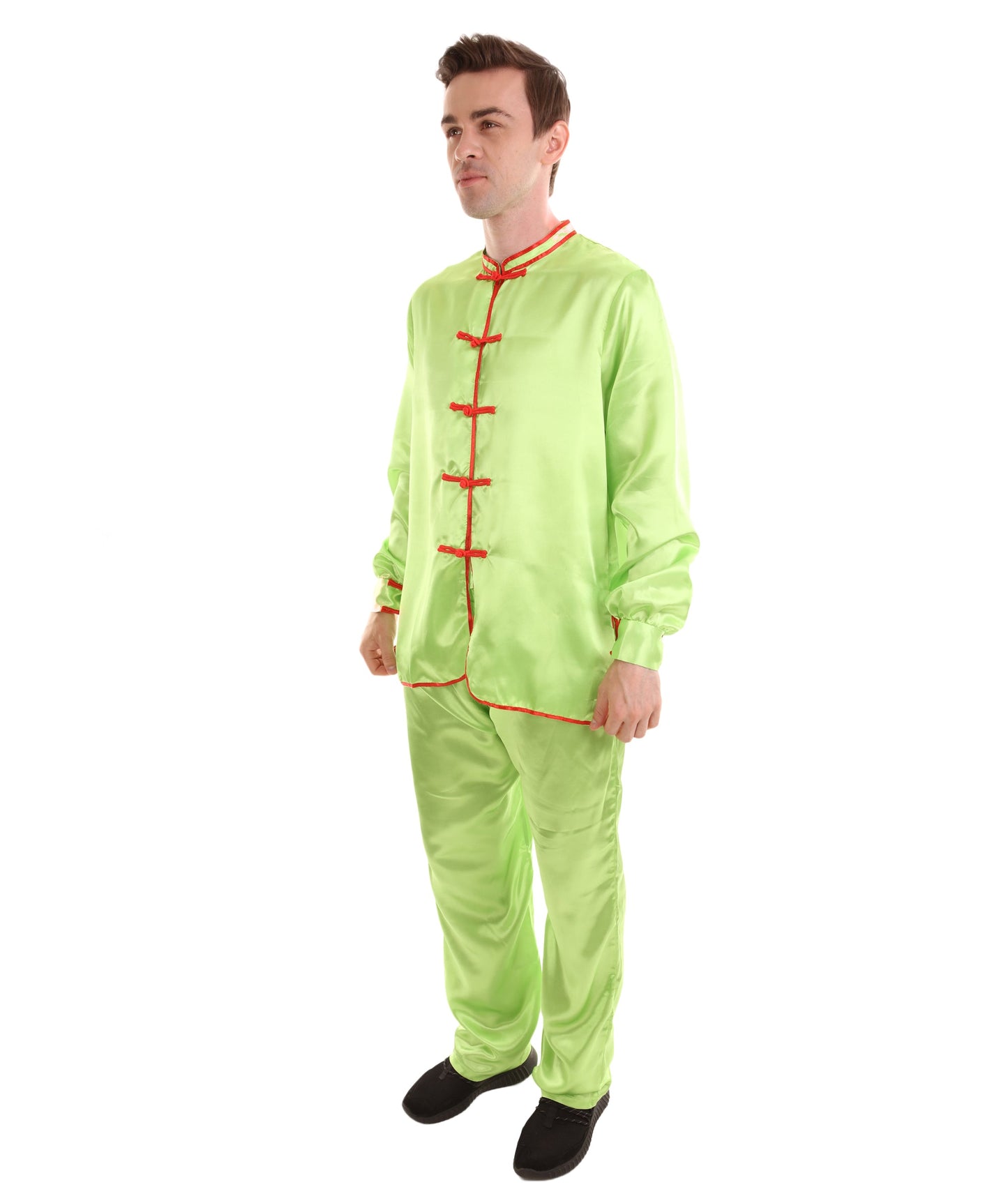 Lime Green Chinese Traditional Kung Fu Costume