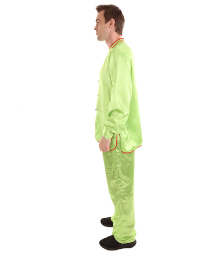 Lime Green Chinese Traditional Kung Fu Costume