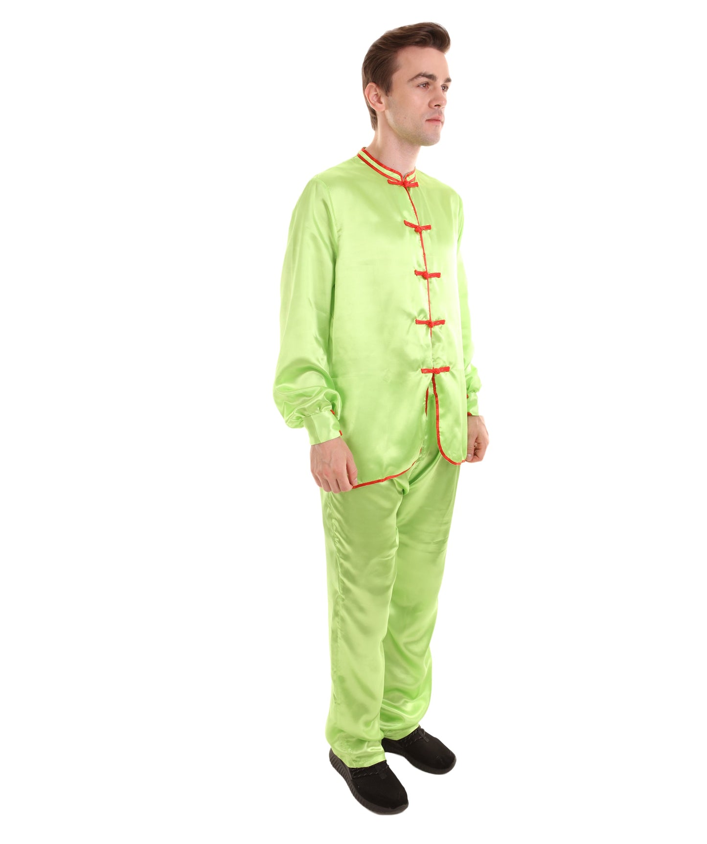 Lime Green Chinese Traditional Kung Fu Costume