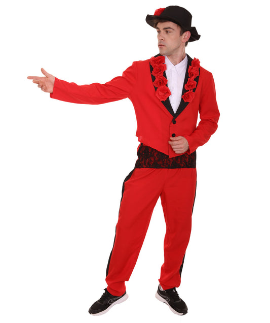 Men's Senor Horror Costume | Red Fancy Costume